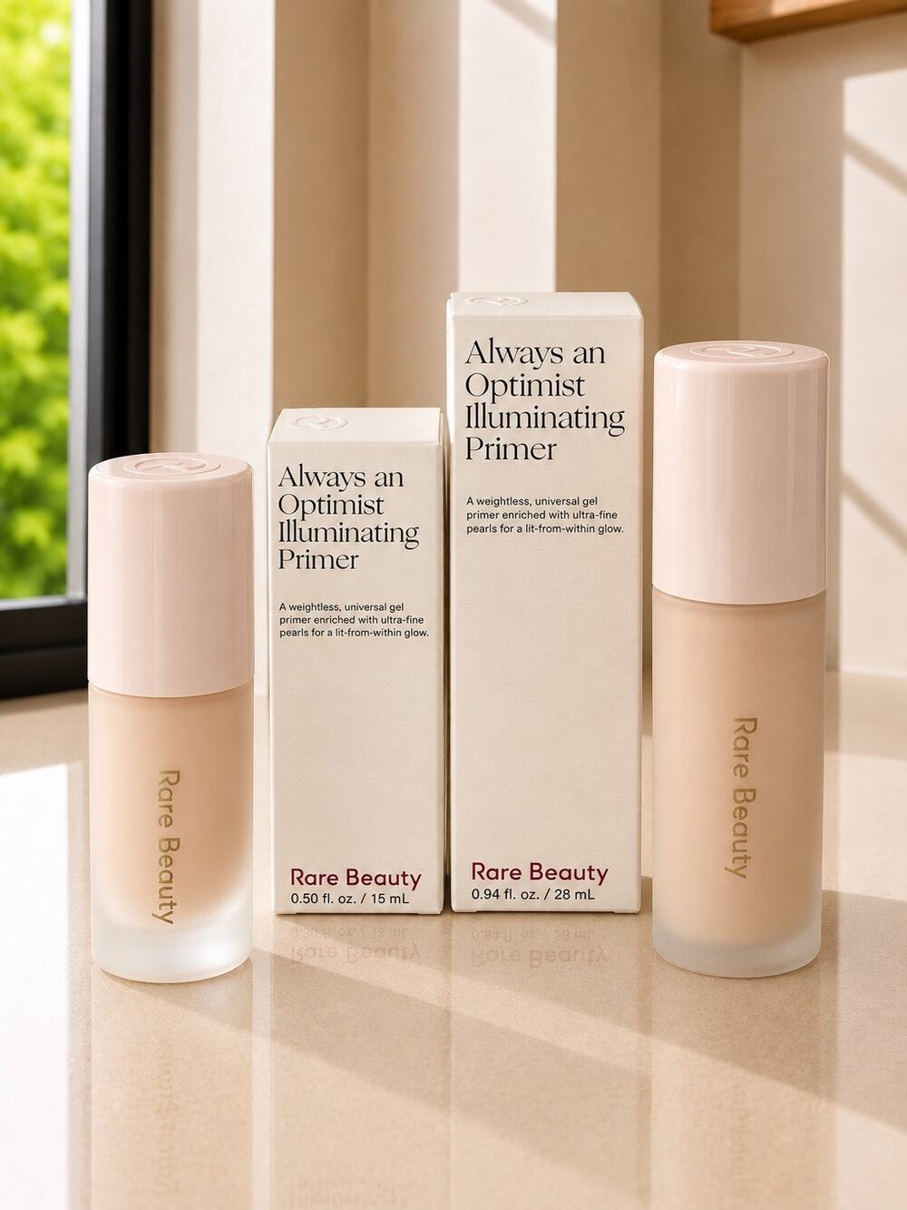 New Rare Beauty Always An Optimist Illuminating Primer Duo Full + Mini